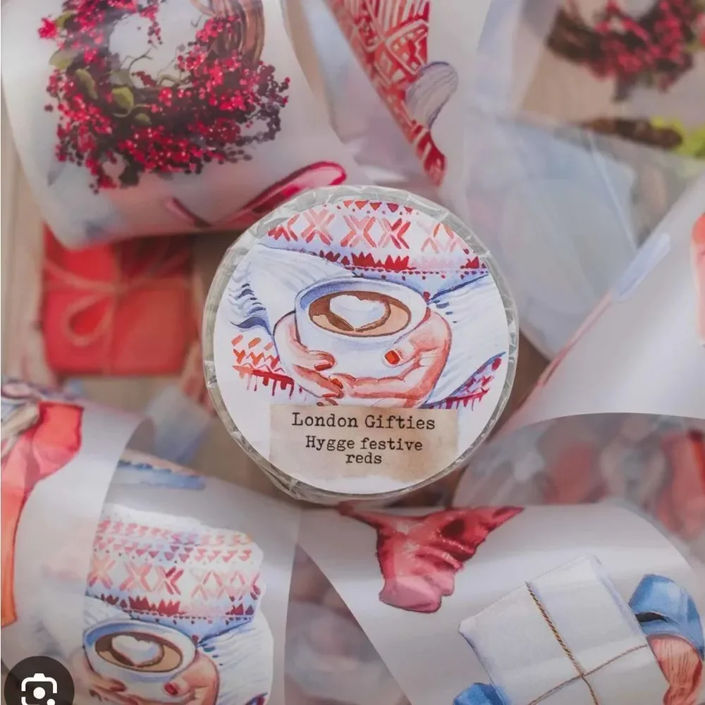 London Gifties Hygge Festive Reds Washi New